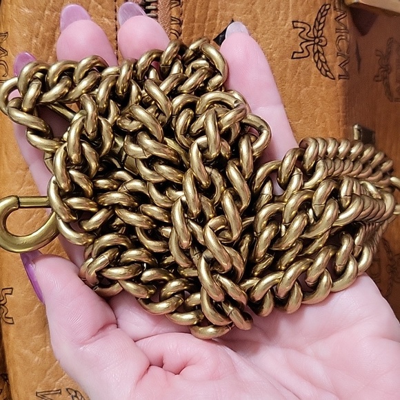 MCM Dark Tan Boston Bag - Picture 13 of 16